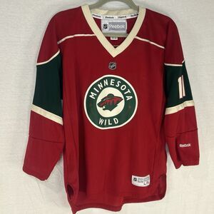 NHL Reebok Minnesota Wild Zach Parise 11 Ref Jersey Youth Large /XL